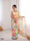 Vivaara By Mahotsav Chinon Designer Digital Printed Mirror Cut Work Saree Online Wholesale